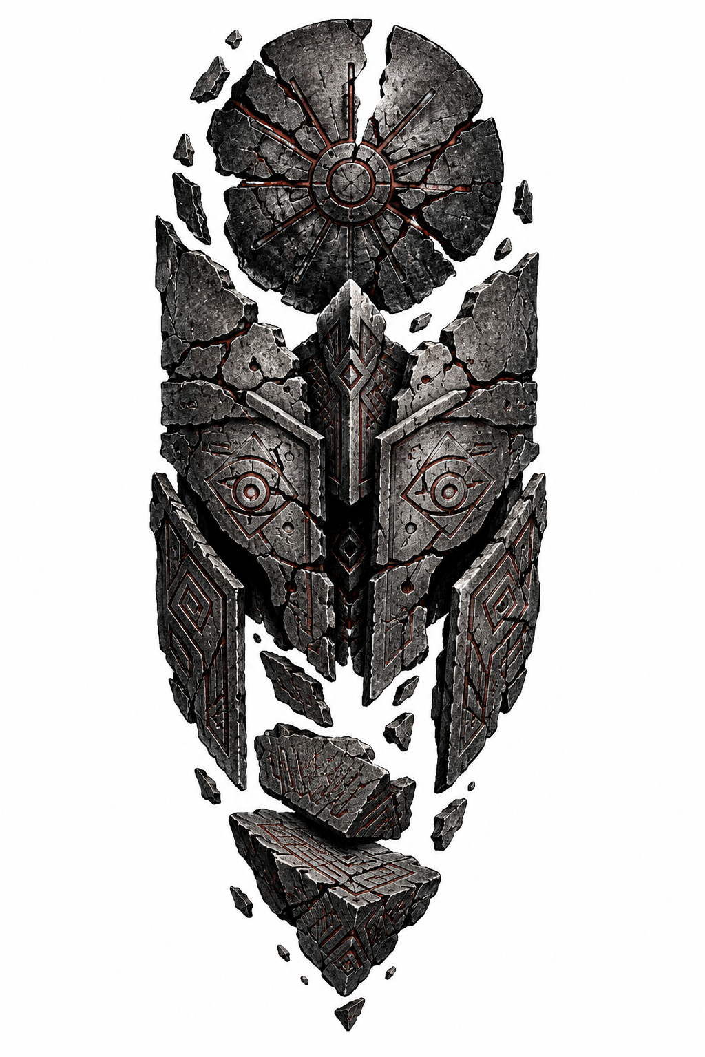 WATCHING HELMET from the Dacian Symbolism — EUR 15 tattoo collection
